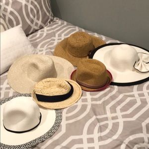 Lot of six (6) sun hats